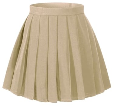 Beautifulfashionlife Womens Hight Pleated Skirts2XLKhaki