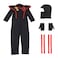 Szsppinnshp Halloween Ninja Costume for Boys Kids Black Medium46Y
