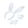 BinaryABC Bunny Rabbit Costume SetEars Headband Bow Ties Tail SetHalloween Costume AssesoriesWhite