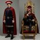 CozofLuv Halloween Costume King Prince Hat King Cape Red Hat Red Cape
