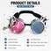 Lelinta Spiked Goggles Steampunk Welding Goth Cosplay Vintage Goggles RusticCopper frame 2x Red lensesAdjustable