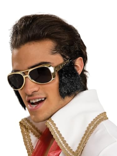 Rubies Elvis Presley Elvis Presley Sunglasses with Attached Sideburns for Adults Mens No Size