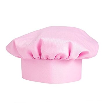 KNG Pink Kids Chef Hat Adjustable Cooking Hat for Girls and Boys