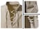 Akokvlar 10 Pcs Men Renaissance Costume Medieval Pirate Shirt Ankle Banded Pants Viking Outfit Set Large Black