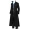 BITSEACOCO Mens Vintage Victorian Steampunk Jacket Gothic Renaissance Medieval Frock Coat Cosplay Halloween Costume Tailcoat black L