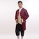 BLESSUME Rococo Men Colonial Costume Patriotic Adult Costume Wine Red Suit XLarge