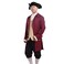 BLESSUME Rococo Men Colonial Costume Patriotic Adult Costume Wine Red Suit XLarge
