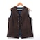 BPURB Mens Renaissance Steampunk Laceup Vest Gothic Waistcoat Reversible Vest for Men