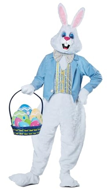 California Costumes Mens Deluxe Easter Bunny WhiteBlue SmallMedium