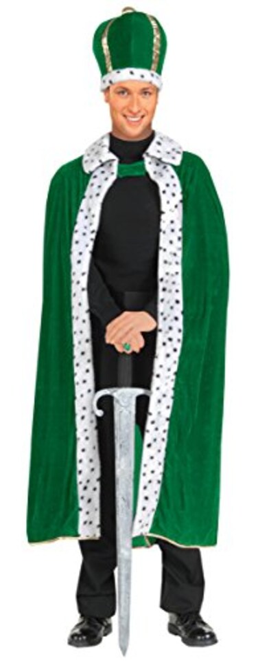 Forum Novelties Mens King Robe and Crown Green One Size