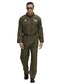 frawirshau Mens Flight Suit Costume Military Fighter Pilot Jumpsuit Halloween Costume XL