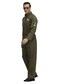 frawirshau Mens Flight Suit Costume Military Fighter Pilot Jumpsuit Halloween Costume XL