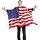 FUTUREPLUSX American Flag Cape Wearable USA Flag Costume Outfit with Sleeves Classic 2 Differents Wearing Methods for 4th of July 250th Anniversary