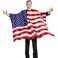 FUTUREPLUSX American Flag Cape Wearable USA Flag Costume Outfit with Sleeves Classic 2 Differents Wearing Methods for 4th of July 250th Anniversary