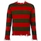 Keuixvm Mens Freddy Sweater Halloween Cosplay Knitted Striped Costume Large Mens