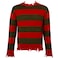 Keuixvm Mens Freddy Sweater Halloween Cosplay Knitted Striped Costume Large Mens