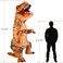 Lulu Home Halloween Dinosaur Costume Inflatable TRex Dinosaur Costume for Adults Brown 75FT