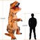 Lulu Home Halloween Dinosaur Costume Inflatable TRex Dinosaur Costume for Adults Brown 75FT