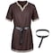TOGROP Mens Medieval Costume Viking Pirate Tunic Knight Warrior Renaissance Shirts with Belt Brown M