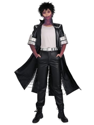 miccostumes Mens Costume Anime Hero Cosplay Full Set Jacket Shirt Pants BeltL