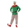 EraSpooky Elf Buddy Costume Men Outfits Halloween Christmas Full Set Green Suit for Adults XLarge