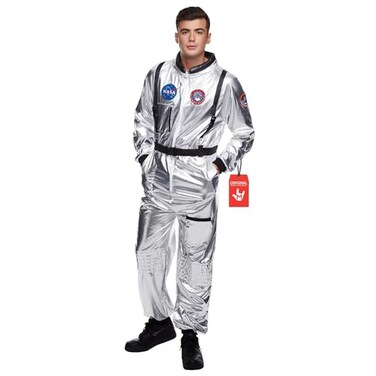 Morph Adult Silver Astronaut Costume NASA Approved XLarge Mens