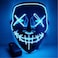 Moonideal Creepy LED Halloween Mask VoiceActivated Flashing Lights 5 Modes GlowinDark Scary Mask for Parties Haunted Events blue