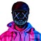 Moonideal Creepy LED Halloween Mask VoiceActivated Flashing Lights 5 Modes GlowinDark Scary Mask for Parties Haunted Events blue