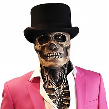 Bulex Skull Mask Scary Full Head Skeleton Headgear Creepy Mask Realistic Halloween Cosplay Latex Horror Helmet for Adults Skull mask