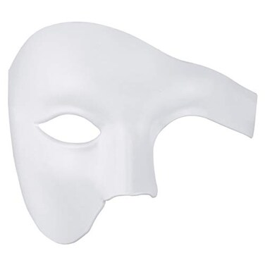 Thmyo Half Face Mens Phantom Of The Opera Vintage Design Venetian Carnival Masquerade Mask White