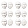 Vankcp 12 Pcs DIY White Mask Halloween White DIY MasksPlain Mask Paper Full Face Opera Masquerade Masks