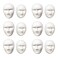 Vankcp 12 Pcs DIY White Mask Halloween White DIY MasksPlain Mask Paper Full Face Opera Masquerade Masks