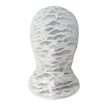 VIGUEUR Full Face Mask White Spandex Hood Mask for Adults