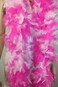 Flydreamfeathers 60 Gram 2 yards Long Chandelle Feather Boa Great for Party Wedding Halloween Costume Christmas Tree DecorationCandy Pink Mix White