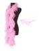 JICASTO Colorful Feather Boas 66ft Feather Boa for Women for Dancing Wedding Party Halloweenwith Heart Sunglasses