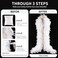 THARAHT White Chandelle Turkey Feather Boa 2Yard 100g for DIY Craft Home Dancing Wedding Party Halloween Costume Decoration Feather Boa