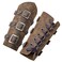 HiiFeuer Medieval PU Leather Buckle Arm Bracers Knight LARP Retro Renaissance Arm Guards One Size One Pair Bronze