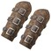 HiiFeuer Medieval PU Leather Buckle Arm Bracers Knight LARP Retro Renaissance Arm Guards One Size One Pair Bronze