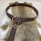 HiiFeuer Medieval PU Leather Ring Belt Retro Renaissance Rivets Belt for LARP Ren Faire Parties Brown B