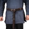 HiiFeuer Medieval PU Leather Ring Belt Retro Renaissance Rivets Belt for LARP Ren Faire Parties Brown B