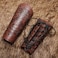 HOEACXY Medieval Leather Bracers Dragon Embossed Viking Leather Bracers Leather Arm Armer Cuff Leather Gauntlet Costumes Accessories