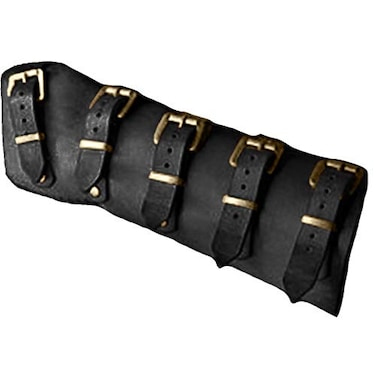 Syktkmx Roller Buckle Pleather Armor Gauntlet Bracers Wristband Arm Guard Armor Cuff Punk Gothic Medieval Costume Gauntlet Vambraces