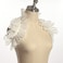 COSVENUS CUNLLY Renaissance Collar Costume Long Collar Lace Ruffled Detachable Collar White