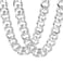 Riuziyi 2Pack Big Chunky Plastic Hip Hop Chain for Men Fake Gold Turnover Chain Silver Chain 90s Necklace Costume Accessory Silver
