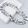 Riuziyi 2Pack Big Chunky Plastic Hip Hop Chain for Men Fake Gold Turnover Chain Silver Chain 90s Necklace Costume Accessory Silver