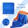 Haysandy 3 Pcs Halloween Costume Accessory Set Include Retro Square Neck Scarf Neckerchief 15 Inch Stretchy Long Opera Satin Gloves Blue Athletic Compression Socks for Party Cosplay