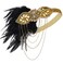 BABEYOND 1920s Flapper Accessories Gatsby Costume Accessories Set 20s Flapper Headband Pearl Necklace Gloves Plastic Holder