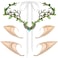 Bonuci Elf Ears with Fairy Headpiece Soft Pointed Ear Elf Crown for Women Halloween Christmas Wedding 2 PairsModern Style