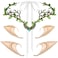 Bonuci Elf Ears with Fairy Headpiece Soft Pointed Ear Elf Crown for Women Halloween Christmas Wedding 2 PairsModern Style