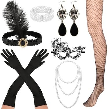 cridoz Great Gatsby Accessories for Women Flapper Costume Accessories 1920s Roaring 20s Accessories for Women